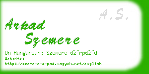 arpad szemere business card